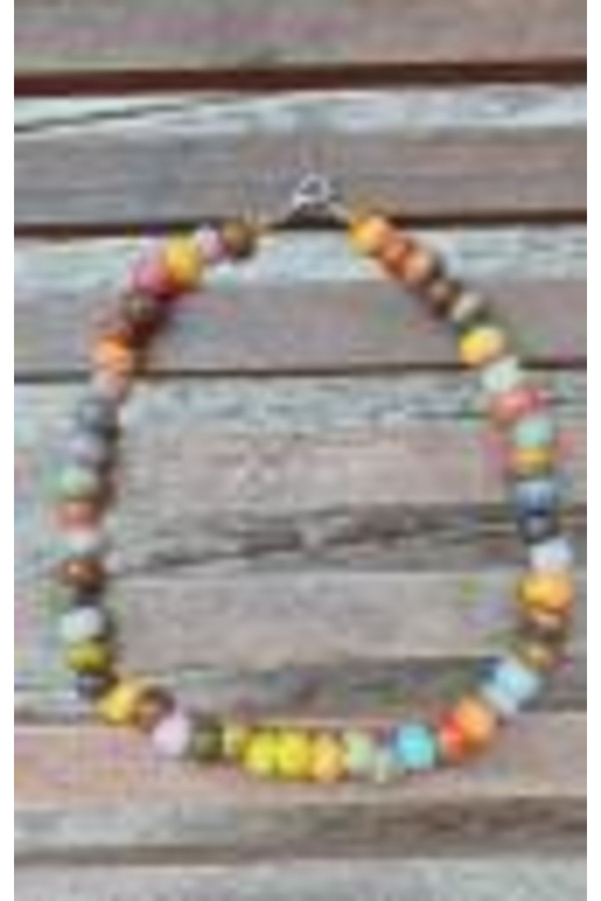 Glass Bead Marbled Necklace