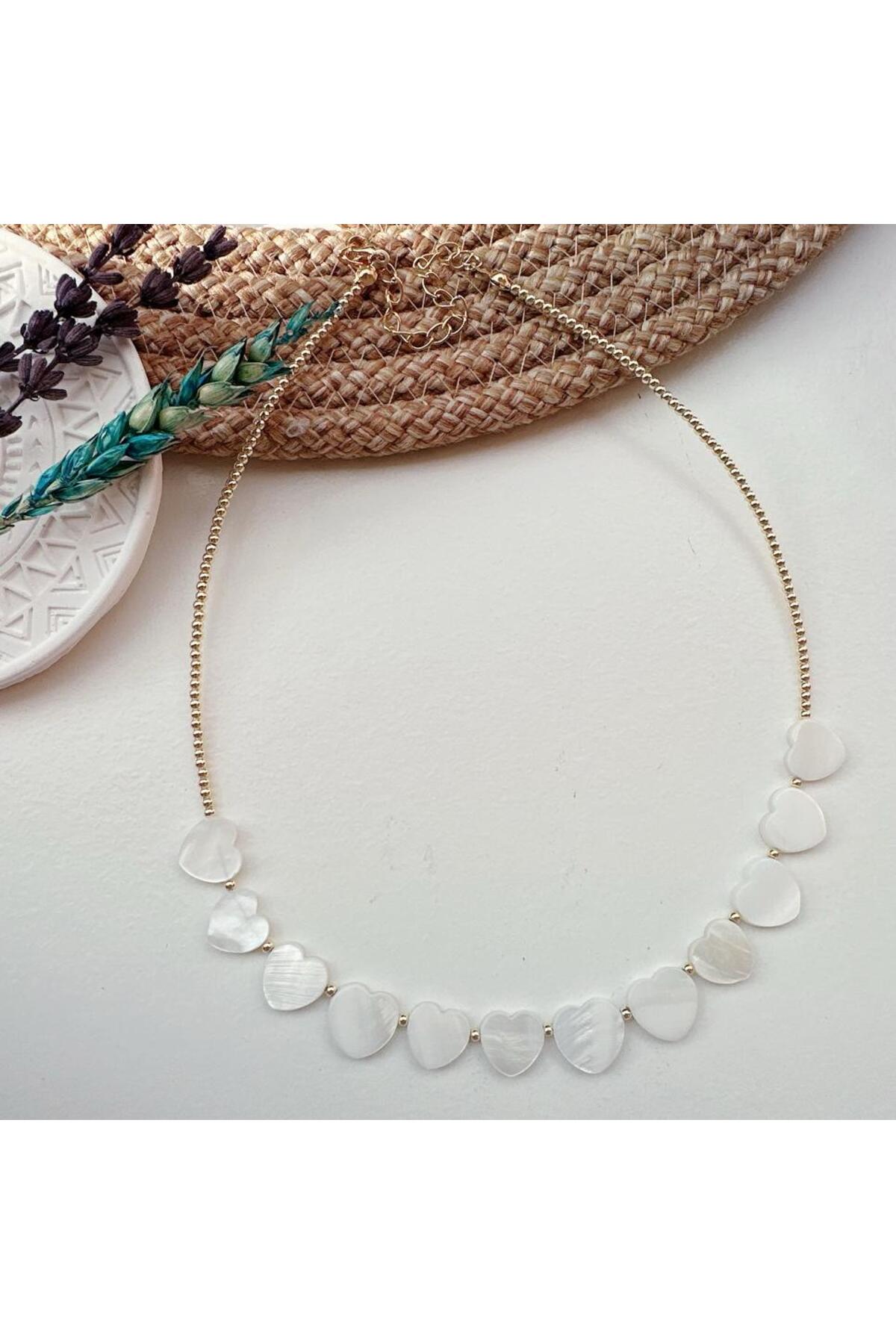 Healing Stones Collection Heart Mother-of-Pearl Necklace
