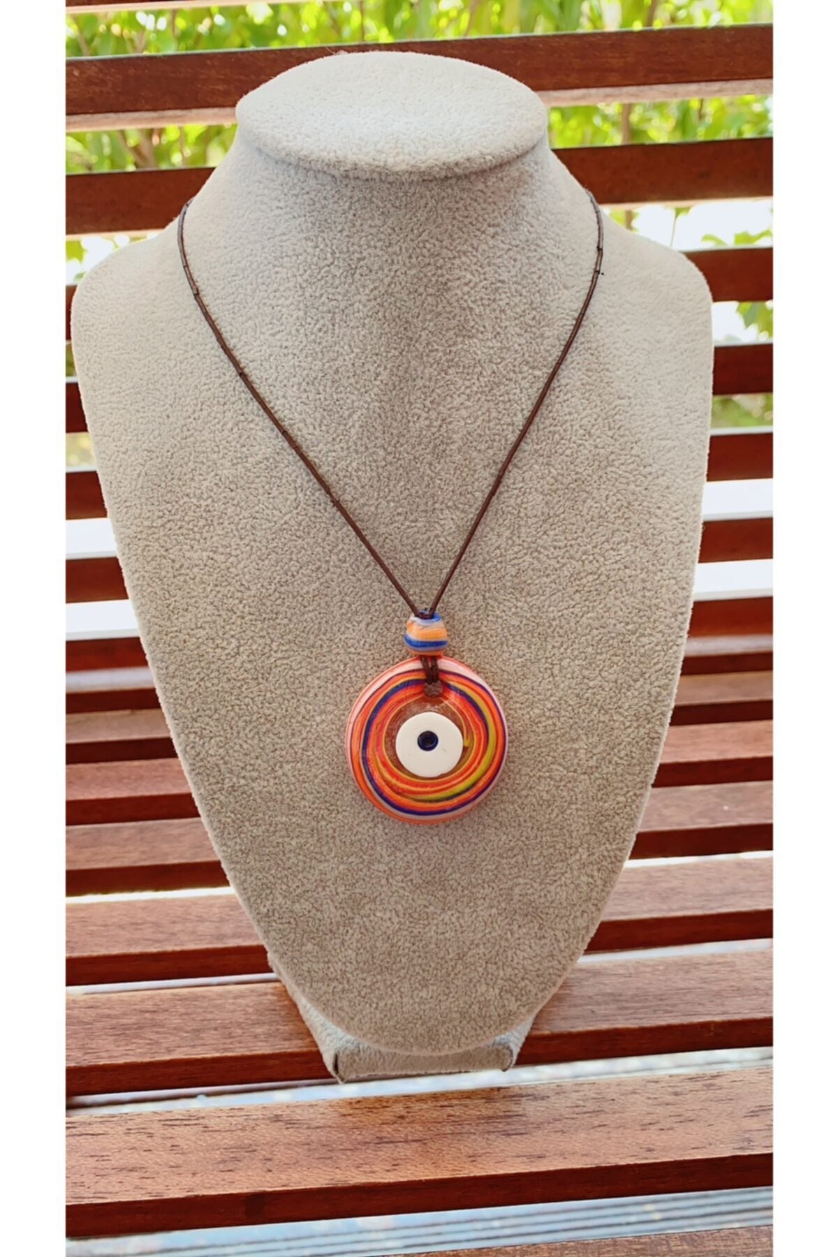 Marbled Solitaire Necklace