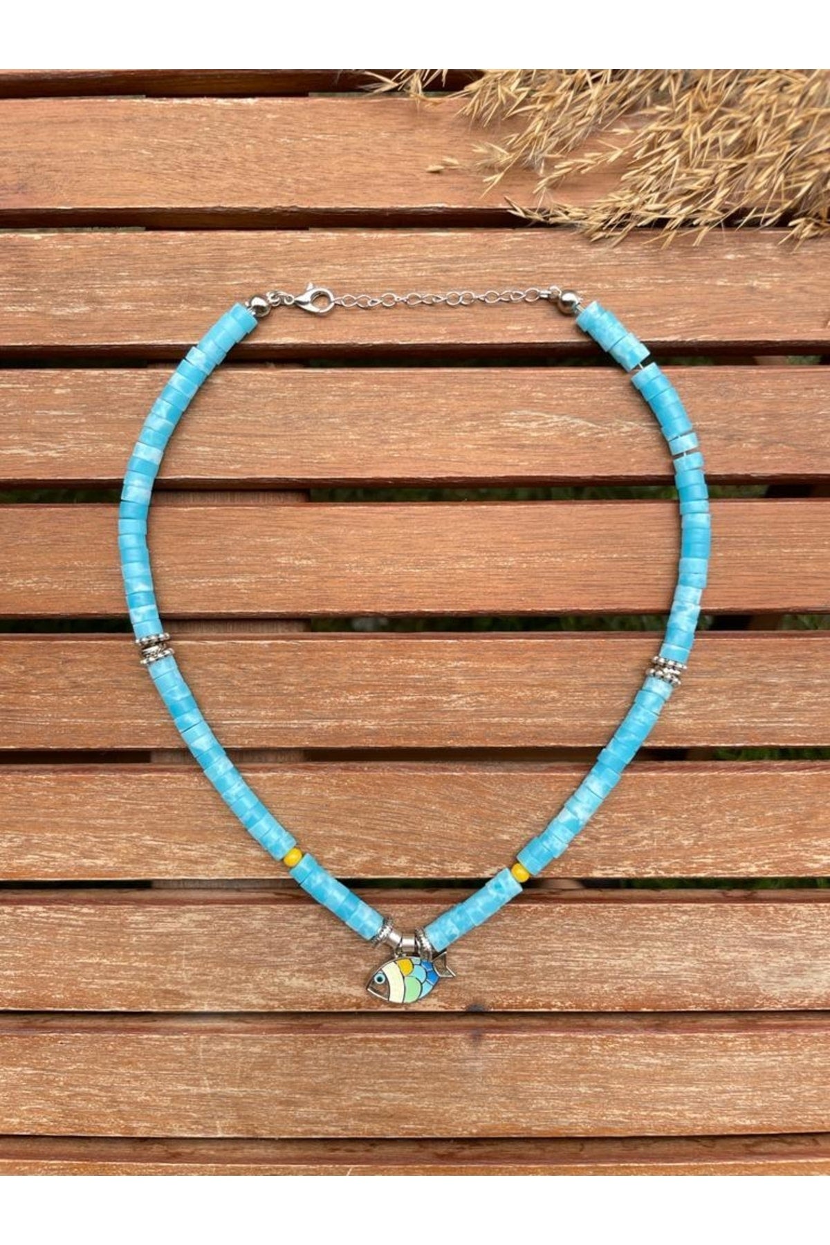 Agamatolite Doğal Taş Kolye