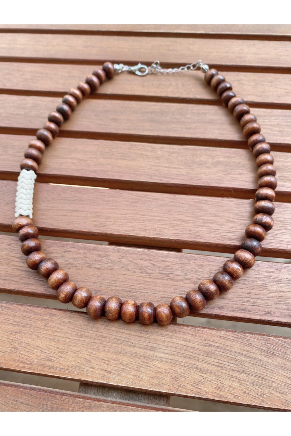 Ξύλινο κολιέ από μπαμπού