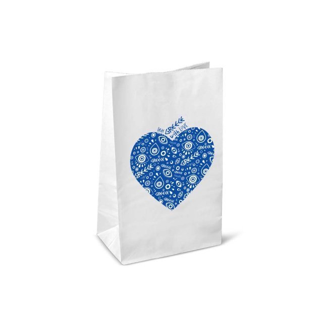 Yunanistan Beyaz Kağıt Torba 9x16cm 1kg (350 adet)