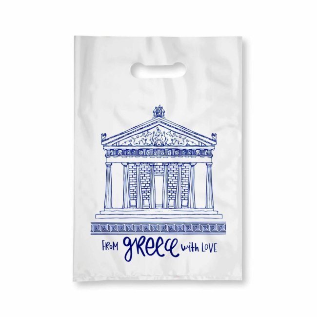Plastic Bag, Palm Design, Ancient Greece, 35x45cm, 1kg (50 pieces)