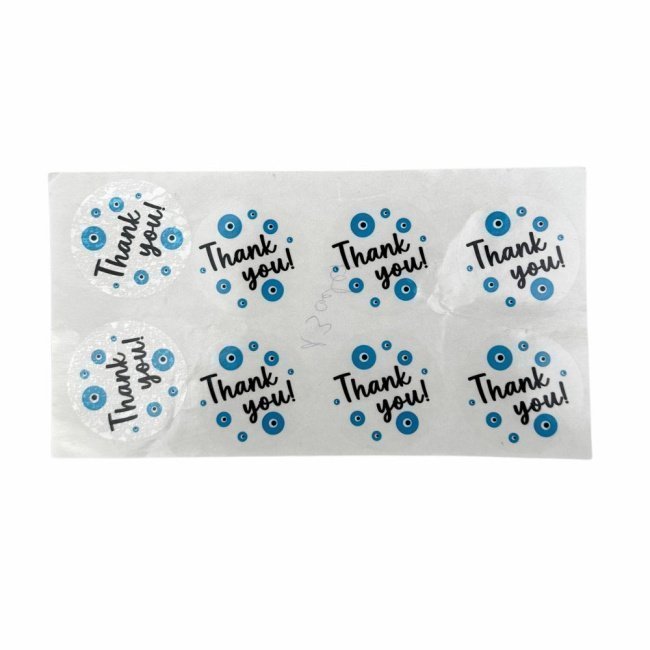 THANK YOU gift tag, 4cm round, 100 pieces