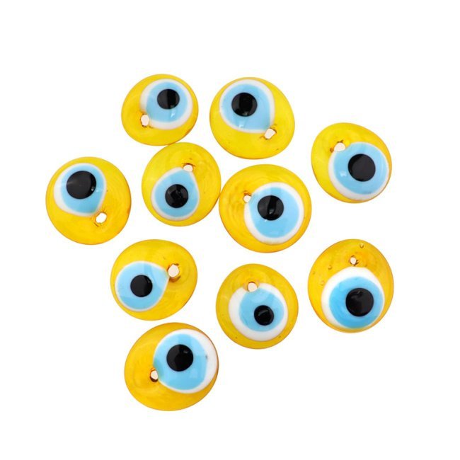 Yellow Glass Eye Bead No. 0