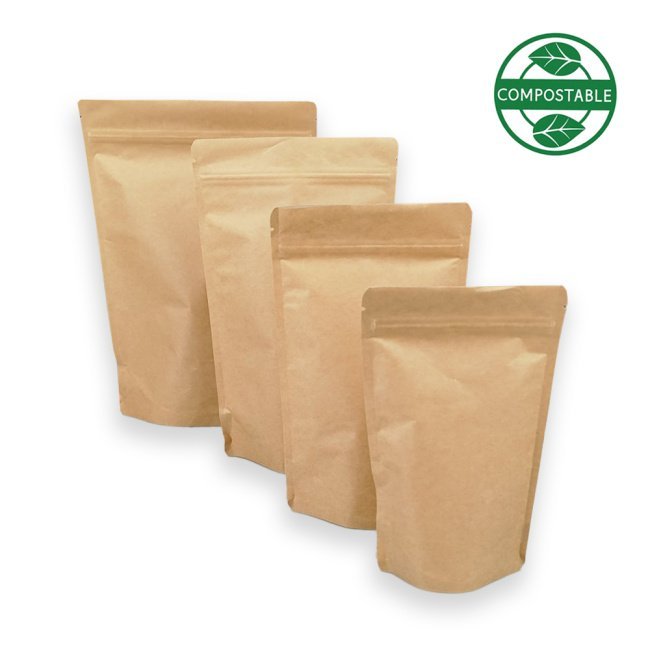 Biyolojik Olarak Parçalanabilir Gıda Poşeti Doypack 13×22,5x8cm 100 adet