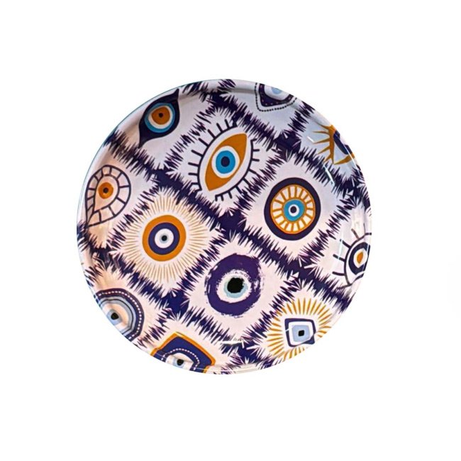 7.5 cm metal bowl with eye pattern