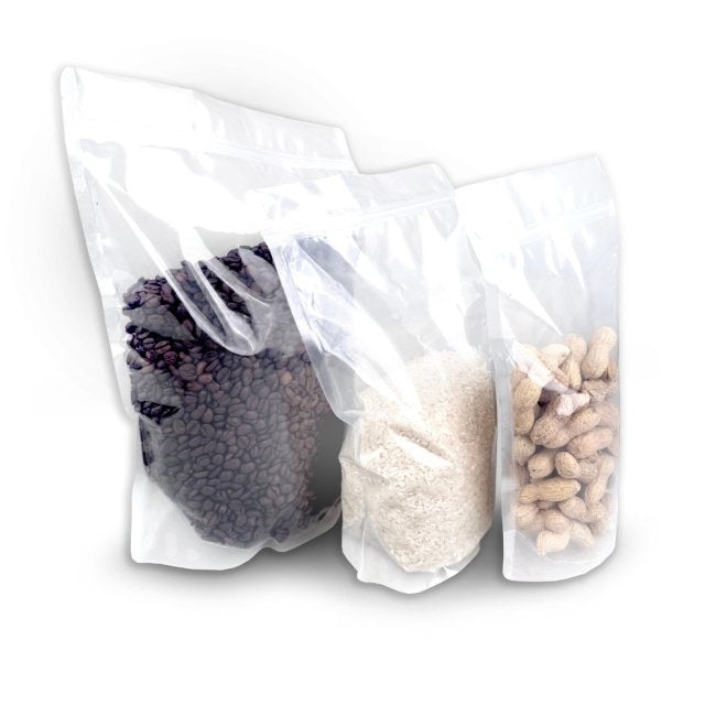 Doypack Şeffaf Fermuarlı Gıda Torbası 20x10x30cm 1000gr 100 adet