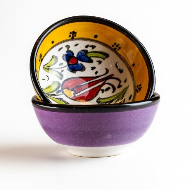 Çiçek Desenli Millenium Seramik Kase 12x12x5cm Karışık Desenler