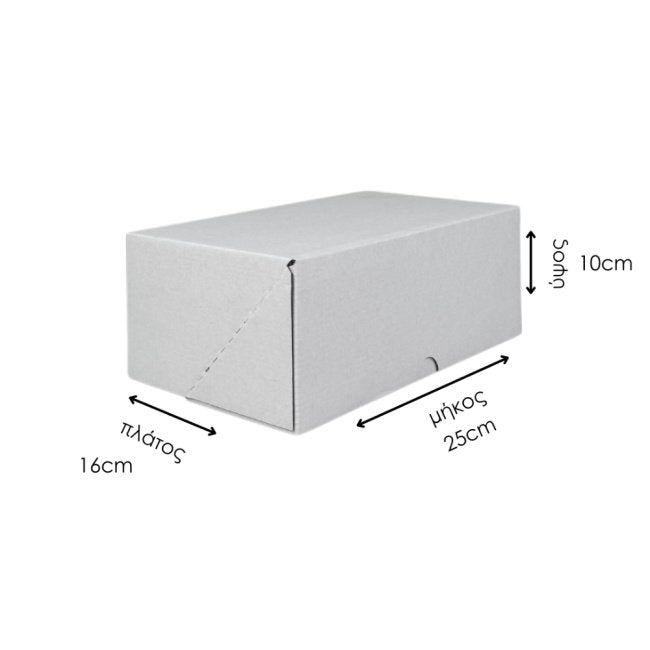 25x16x10cm E-commerce Kraft Box White