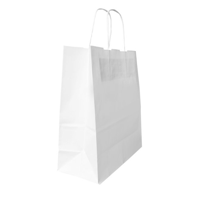 White Paper Bag with Twist Handle 25x12x31cm