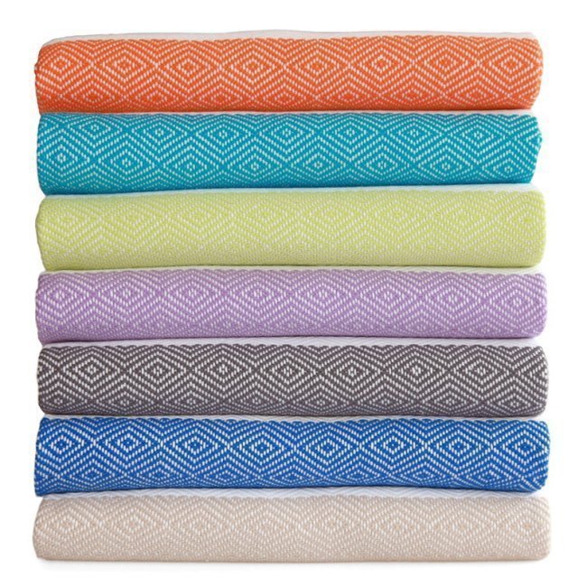 Pestemal Beach Towels with Diamond Pattern, Breeze Cotton Blend Designs