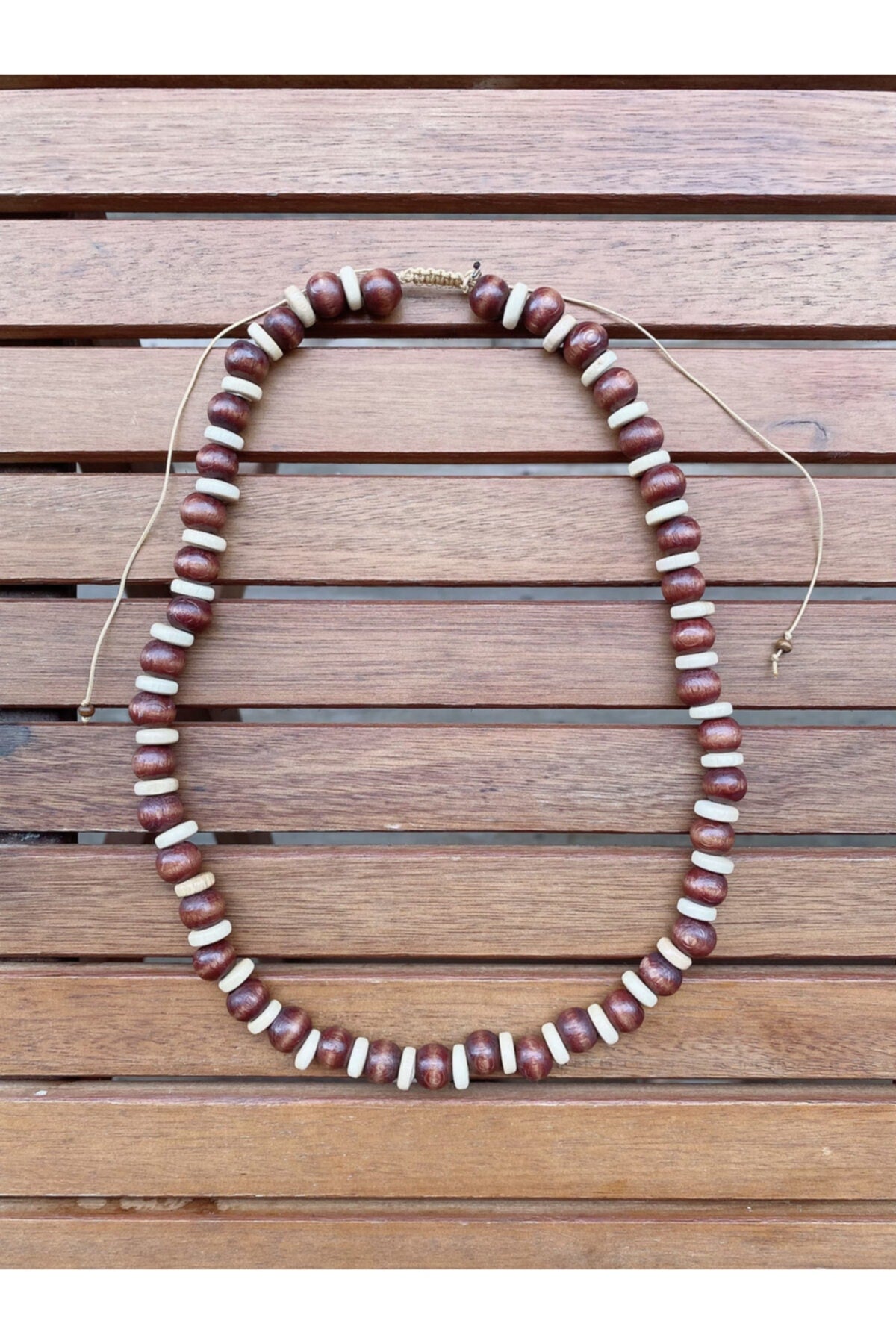 Naturel Bambu Uzun Kolye
