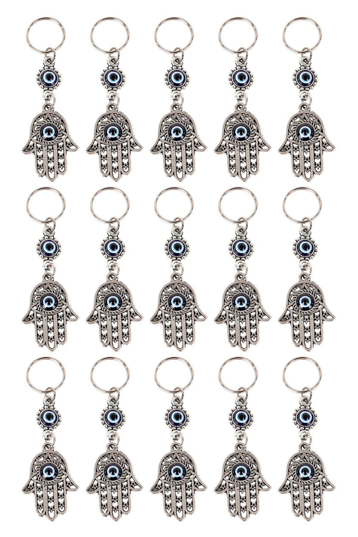 Hamsa Nazar Boncuklu Anahtarlık