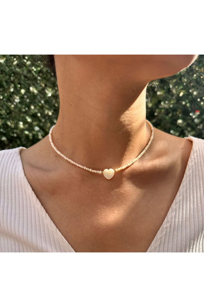 Pearl and Mother-of-Pearl Choker Necklace