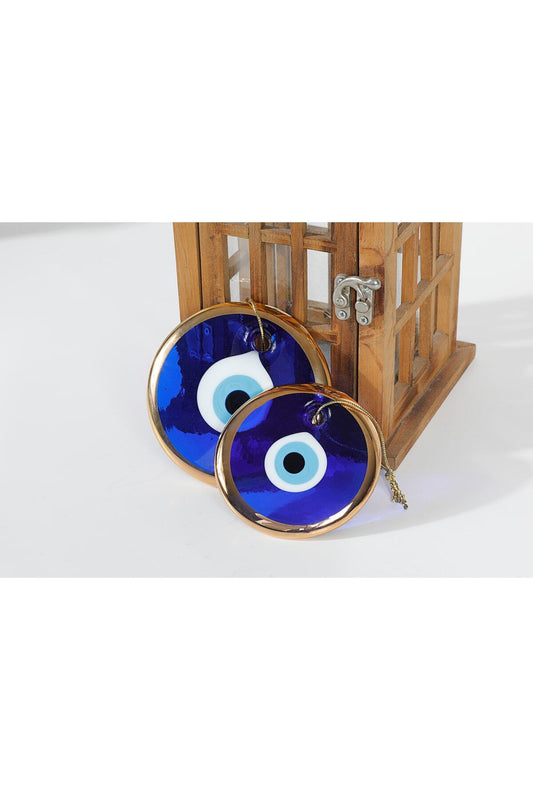Set of 2 Evil Eye Beads, Gilded, Evil Eye Bead Set