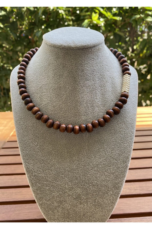 Ξύλινο κολιέ από μπαμπού