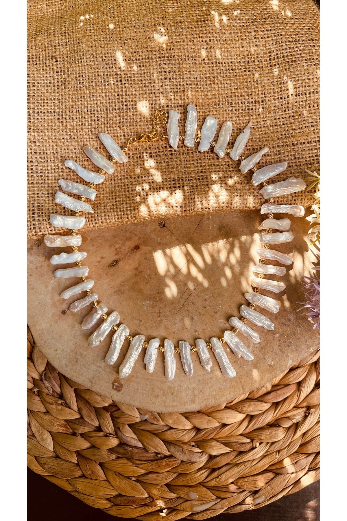 stick pearl necklace