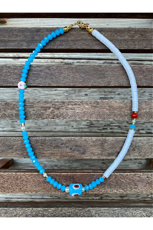 Κολιέ από κρύσταλλο Fimo της Θεσσαλονίκης