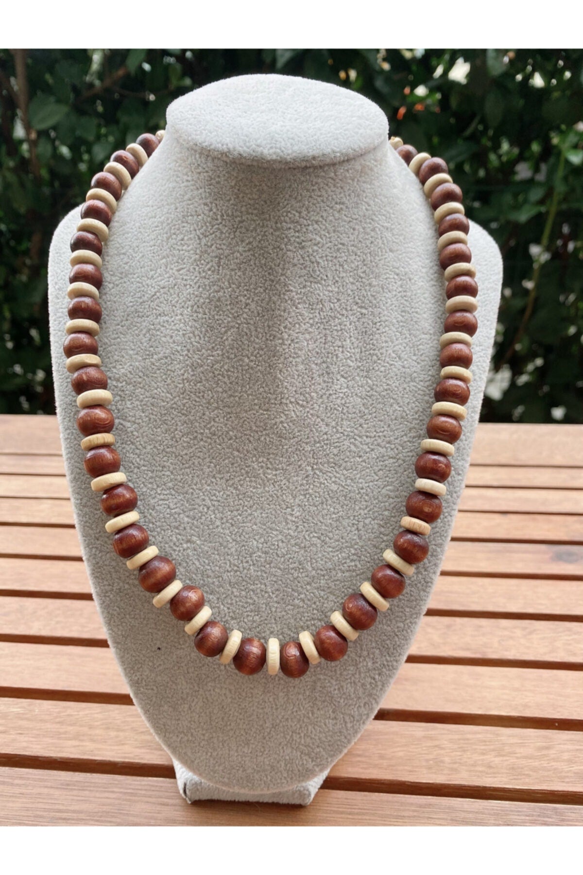 Naturel Bambu Uzun Kolye