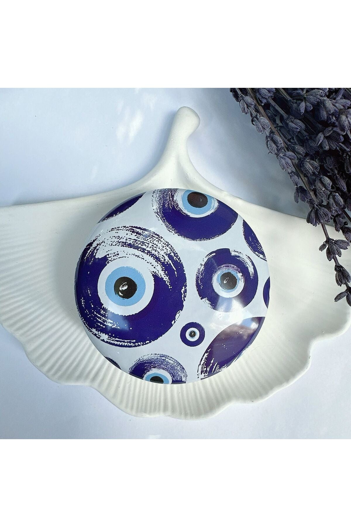 Nazar temalı, metal kutulu %100 doğal zeytinyağ sabun