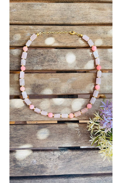 Pink Quartz Necklace