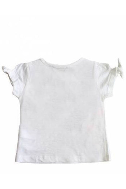 Cichlid Organik Pamuk Kız Bebek Sim Baskılı ve Payet Nakışlı T-Shirt