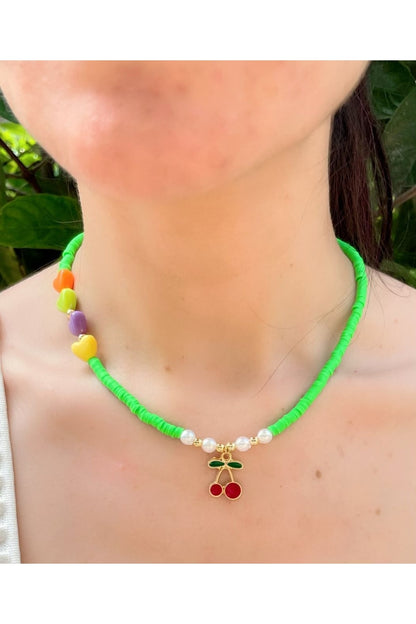Κολιέ Fimo Cherry