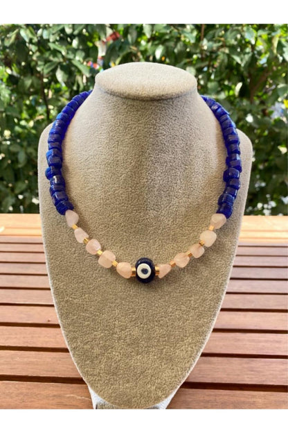 Bodrum Bead and Quartz Anti-radiation Necklace