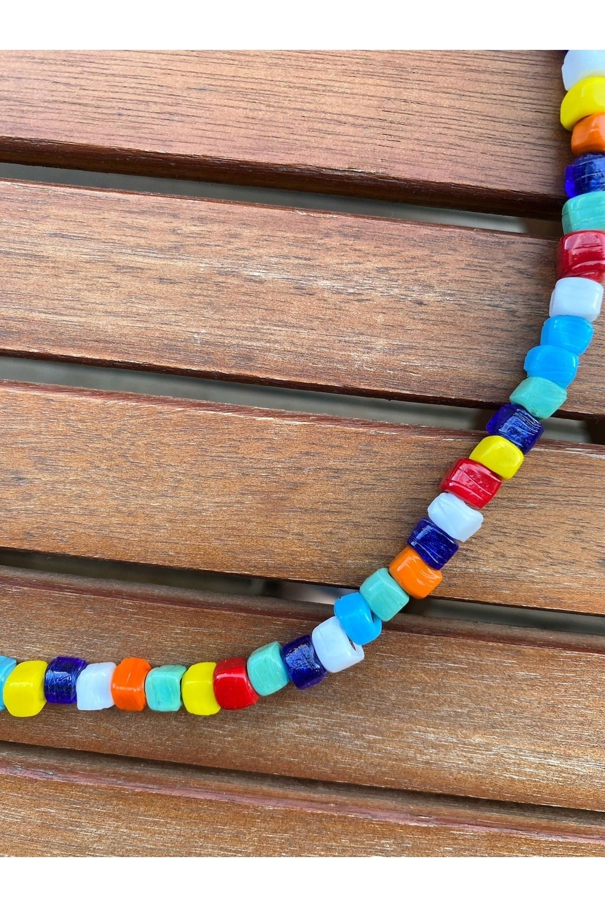 Colorful Glass Evil Eye Necklace