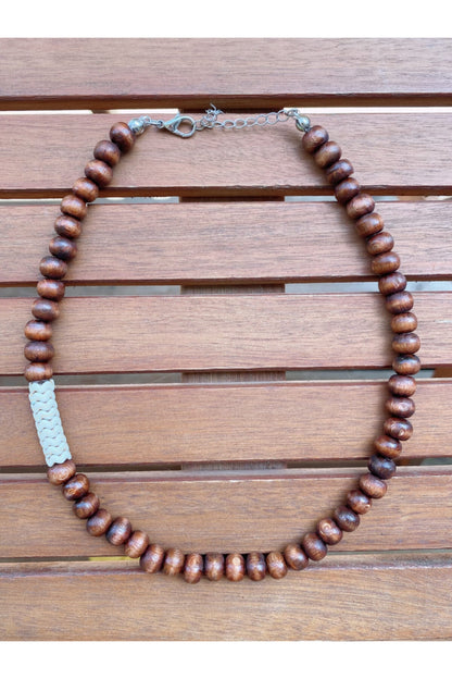 Ξύλινο κολιέ από μπαμπού