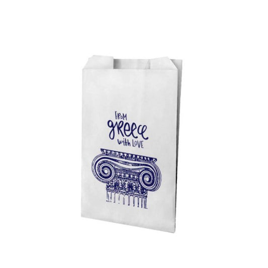 Yunanistan Beyaz Kağıt Torba 9x16cm 1kg (350 adet)
