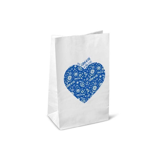Yunanistan Beyaz Kağıt Torba 9x16cm 1kg (350 adet)