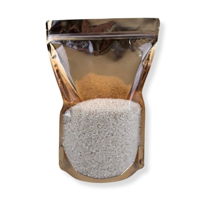 Doypack Food Bags, Metallic Gold, Zipper Closure, 20x10x30cm, 1000g, 100 Pieces