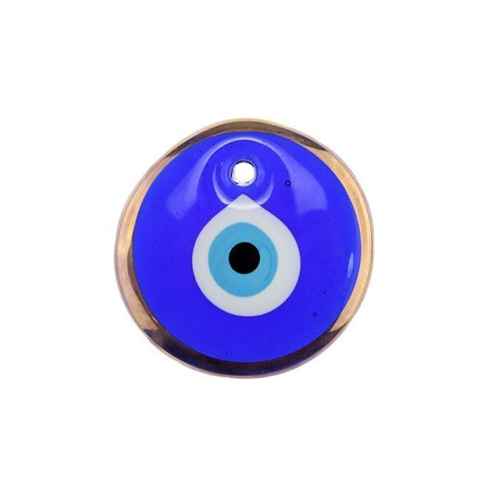 Glass Eye Blue-Gold 8cm No. 2