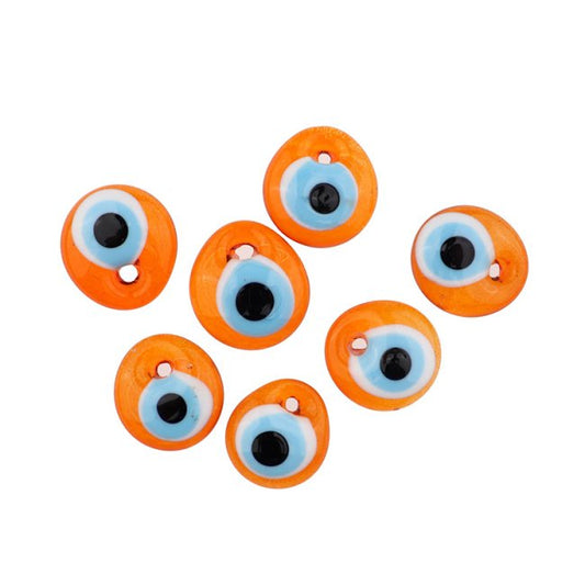Orange No. 0 4cm Evil Eye Bead