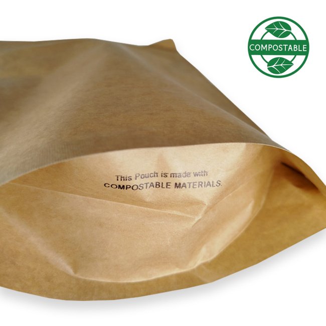 Biyolojik Olarak Parçalanabilir Gıda Poşeti Doypack 13×22,5x8cm 100 adet