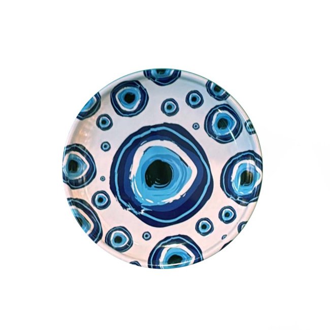 7.5 cm metal bowl with eye pattern