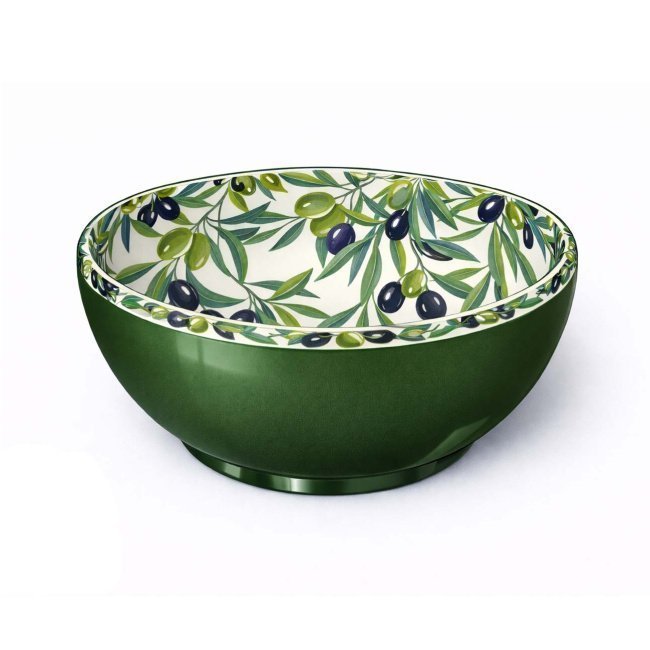 Olive Patterned 9.5 cm Metal Bowl