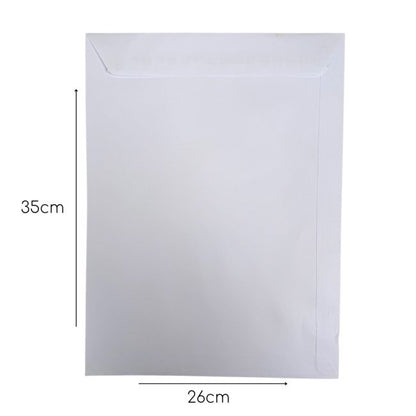 Kendinden Yapışkanlı Zarf 26x35cm A4 90gsm Beyaz