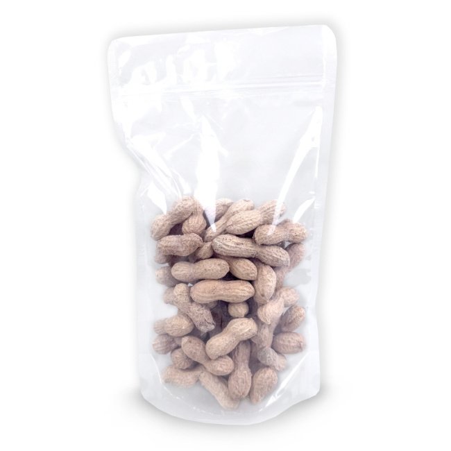 Transparent Doypack Packaging, Zipper Closure, 16x8x27cm, 500g, 100 Pieces