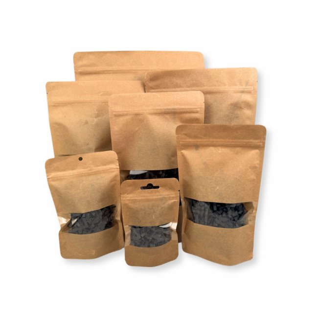 Windowed Doypack Food Bag 9x14x6cm 50gr 100 pieces