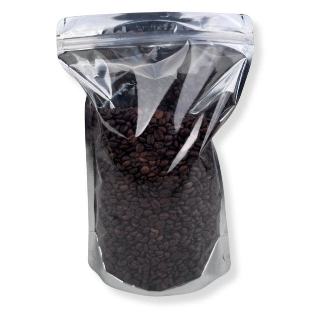 Doypack Gıda Torbası 20x30x10cm Fermuarlı Şeffaf Metalik 1000gr 100 adet