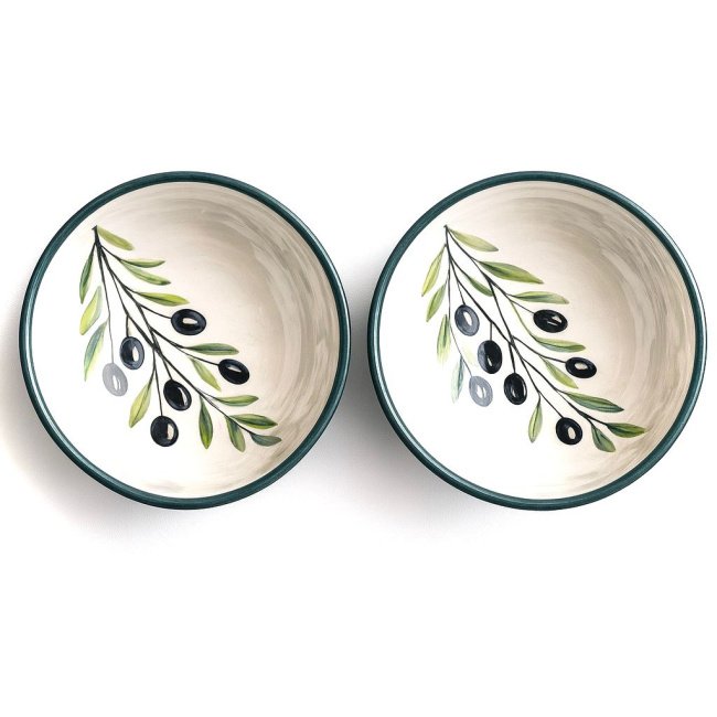 Ceramic Bowl with Olives 15x15x5cm