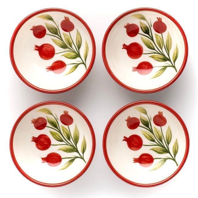 Ceramic Bowl, Pomegranate Shaped, 8x8x4cm