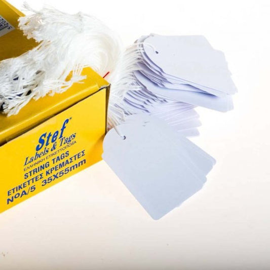 35x55 mm boyutlarında, kutuda 1000 adet asılabilir kağıt etiket