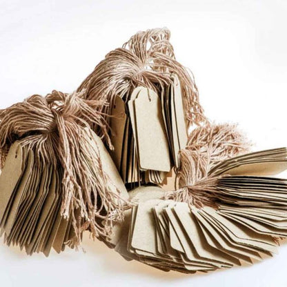 Çevre Dostu Kraft Asma Etiketler 21x35mm 300 Etiket/Paket