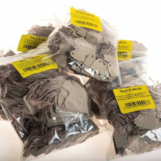 Çevre Dostu Kraft Asma Etiketler 28x43mm 300 Etiket/Paket