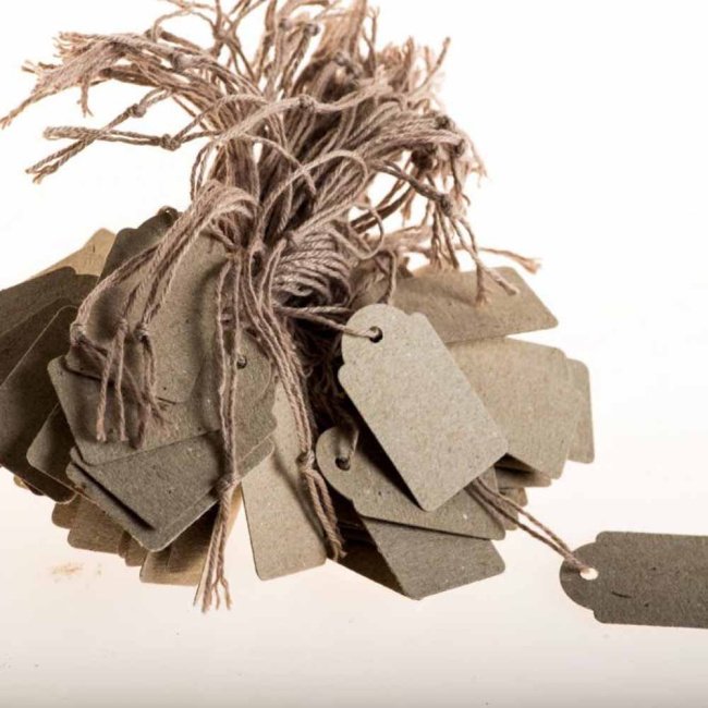 Οικολογικές Ετικέτες Kraft 28x43mm 300 Ετικέτες/Συσκευασία