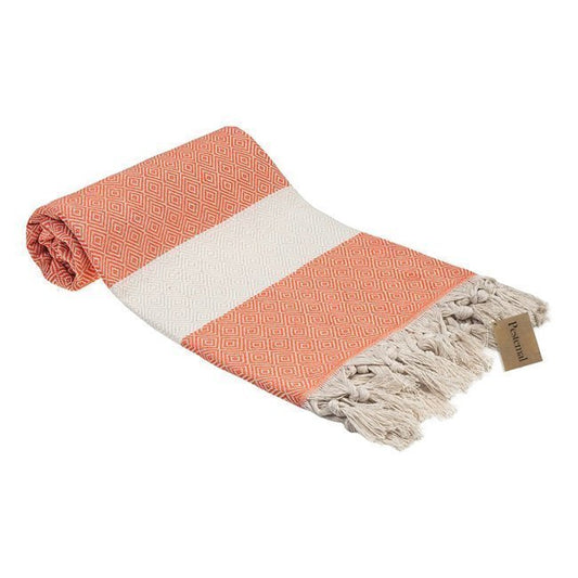 Peştemal Mercan Pamuklu Plaj Havlusu Elmas Meltem